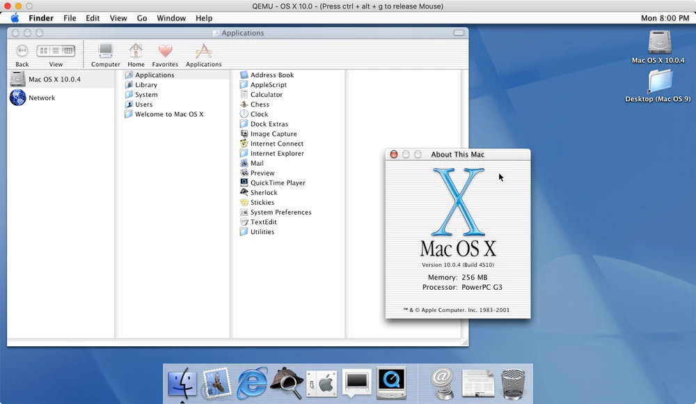 Mac OS X 10.0 (Cheetah)