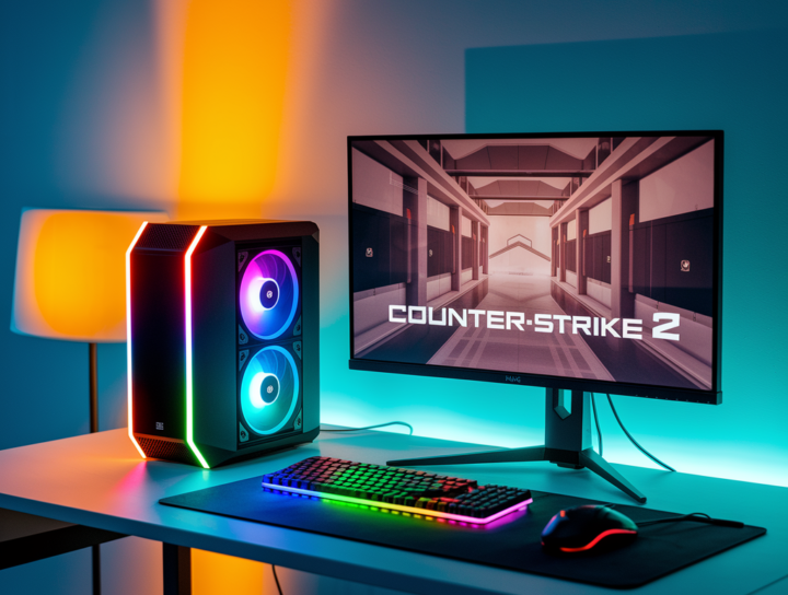 Idealny komputer do Counter-Strike 2 w Q2 2025 z monitorem 240 Hz dla wysokich FPS-ów